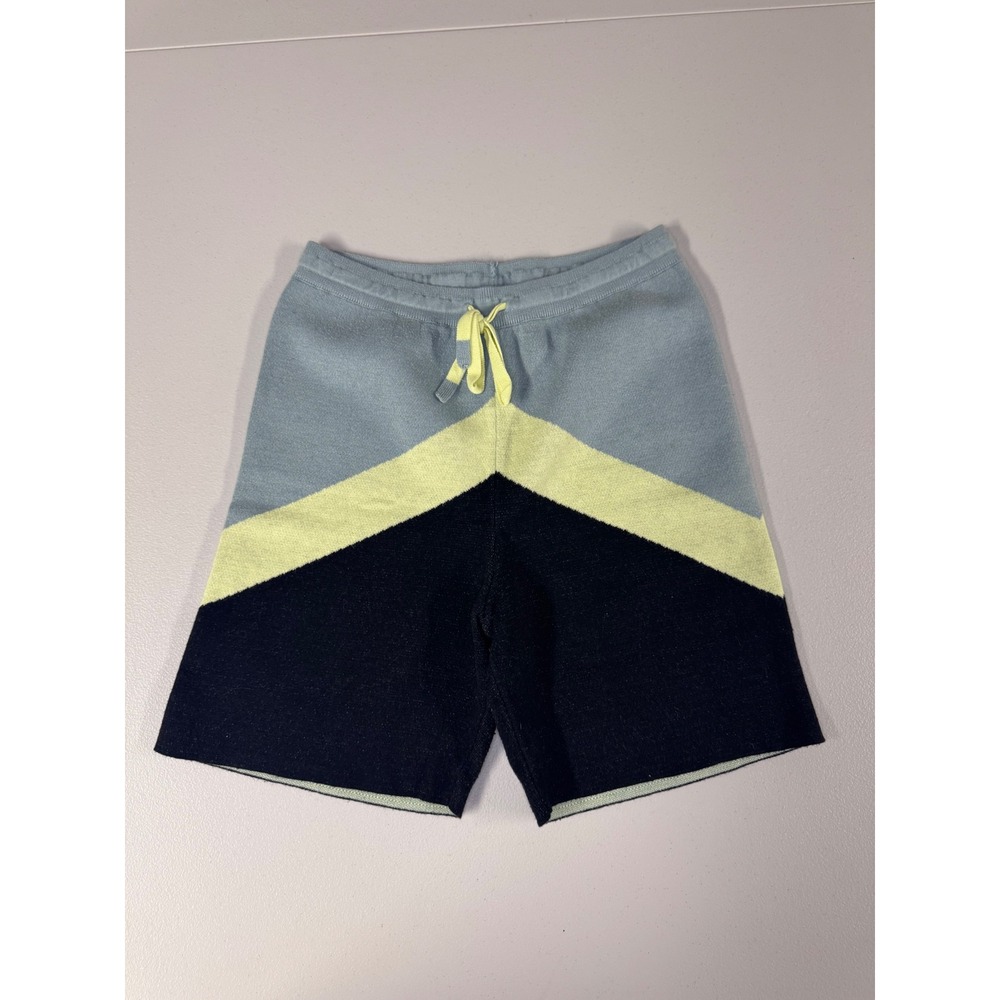 Intimately Free People Colorblock Chevron Knit Blue Yellow Navy Drawstring M